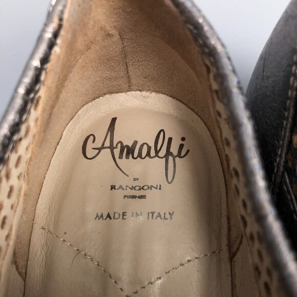 Silver Lace Up Leather Shoes Atelier Amalfi By Rangoni Made In Italy - Picture 9 of 12